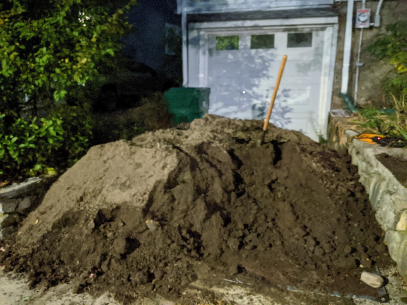 Roughly 7 cubic yards of dirt